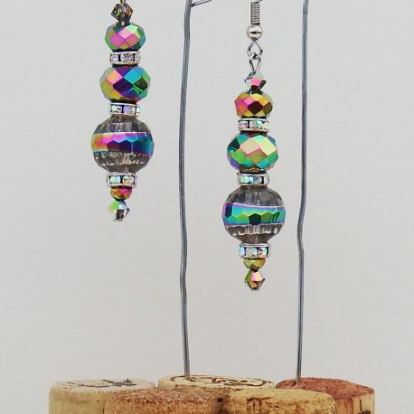 The Royal Crystal Earrings hanging